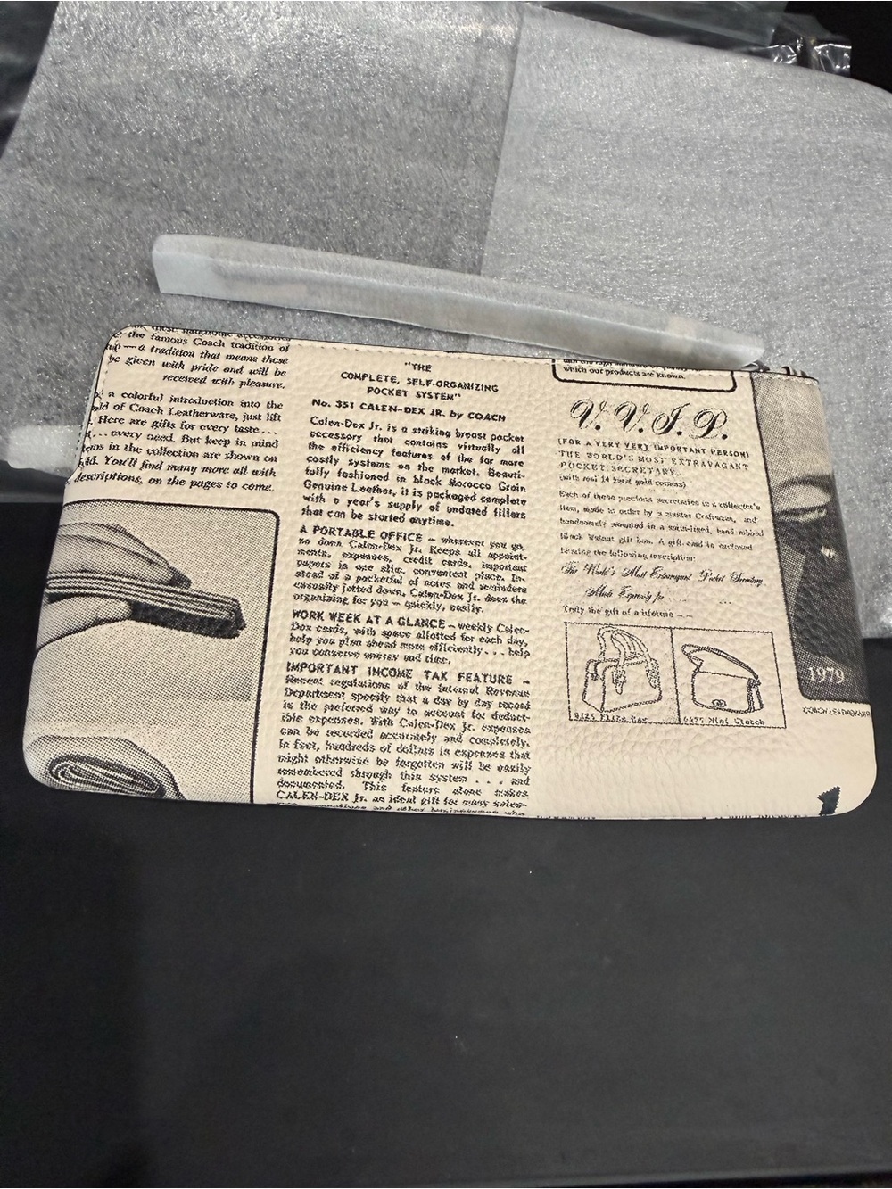 COACH Newspaper Print Wristlet - Picture 5 of 7
